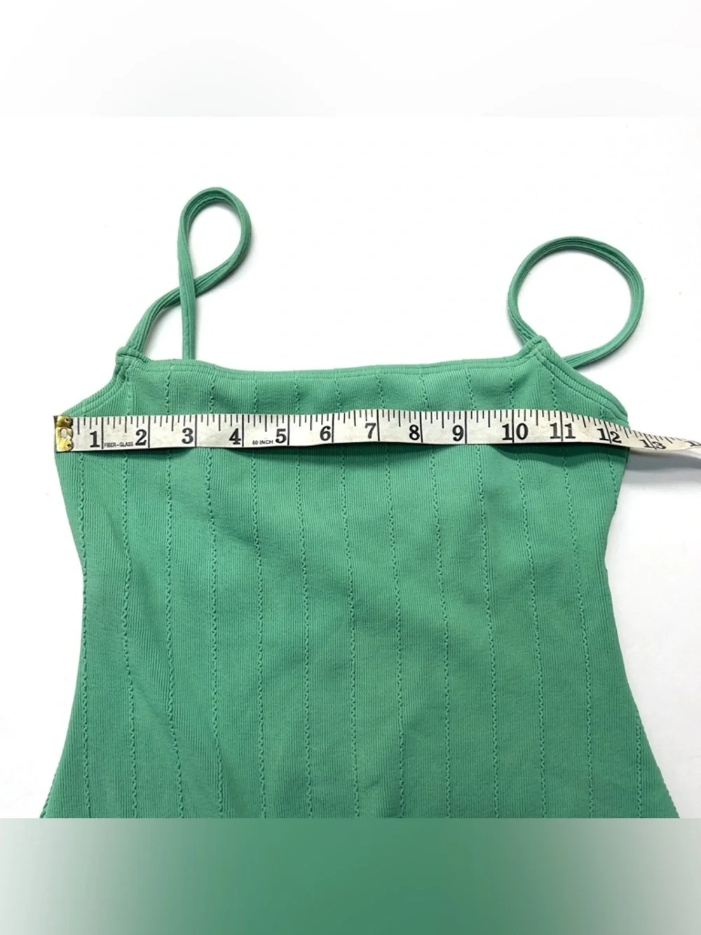 Billabong x Salty Blonde Sunset Rib Swimsuit in Mint Green High Leg - Picture 11 of 12